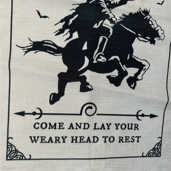 Sleepy Hollow Dead and Breakfast Pillow Cover Sham Halloween Spooky Funny. - Picture 3 of 8